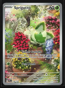 Sprigatito 196/193 SV02: Paldea Evolved Illustration Rare Pokemon Card - Image 1