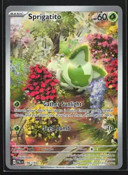 Sprigatito 196/193 SV02: Paldea Evolved Illustration Rare Pokemon Card - Image 1