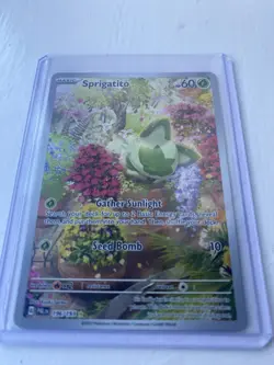Pokemon Sprigatito Holo Illustration Rare Card 196/193 Sv02: Paldea Evolved - Image 1