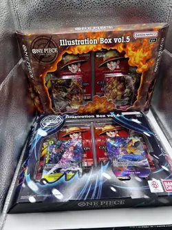 *Set Of 2 Boxes* One Piece TCG Vol 5 And Vol 6 Illustration Boxes - Image 1