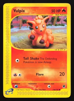 Vulpix 136/165 Expedition Common Pokemon Card - Image 1