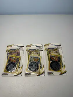 Pokemon Brilliant Stars Checklane Blister Pack - Eevee or Flapple Pack Of 3 Lot - Image 1