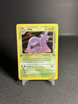 Pokemon TCG Muk 13/62 1st Edition Fossil Holo Rare MP-/HP - Image 1