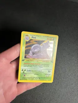 Pokemon TCG Muk 13/62 1st Edition Fossil Holo Rare MP-/HP - Image 5