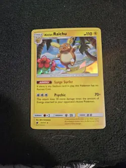 Pokemon Card Alolan Raichu Crimson Invasion Rare 31/111 LP - Image 1