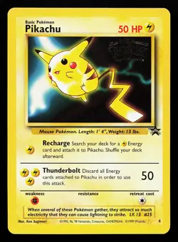 Pikachu Movie Promo 4 WOTC Black Star Promo Pokemon Card - Image 1