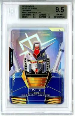 BGS GEM MINT 9.5 Gundam Card Game Resource R-002 C++ Gundam Newtype Rising (Jp) - Image 1