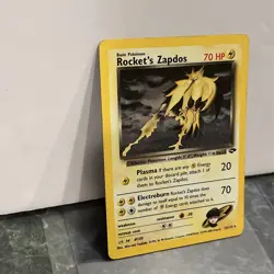 Rocket's Zapdos 15/132 Gym Challenge Holo Pokemon Card Played Vintage - Image 4