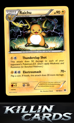 Raichu 49/162 Pokemon Rare XY - BREAKthrough Card NM - Image 1