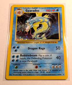 1999 wotc Gyarados 6/102 Base Set Holo Rare Pokemon Card - Image 2