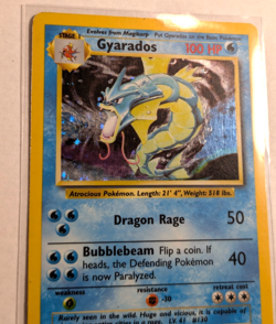 1999 wotc Gyarados 6/102 Base Set Holo Rare Pokemon Card - Image 3