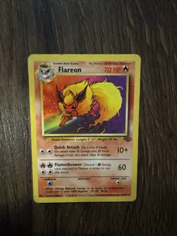 Pokemon TCG card Flareon Jungle 19/64 Regular Unlimited Rare - LP/NM - Image 1