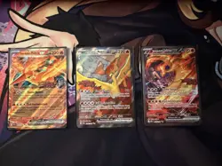 3 x Stamped Pokemon TCG Team Rocket's Moltres ex Destined Rivals UPC Promo Cards - Image 1