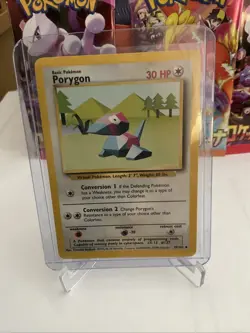 Porygon 39/102 Uncommon Base Set 2 Unlimited Pokemon Card Vintage Card - Image 1