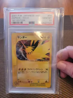 PSA 10 Zapdos Holo 046/048 Web 1st Edition 2001 Pokemon Card Japanese A110 - Image 1