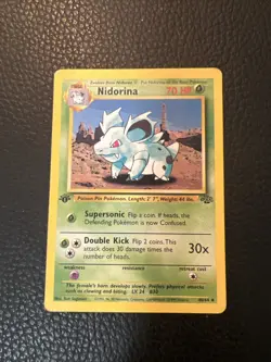 T1 Nidorina 40/64 1st edition Pokemon Jungle Set Vintage 1999 WoTC TCG - Image 1