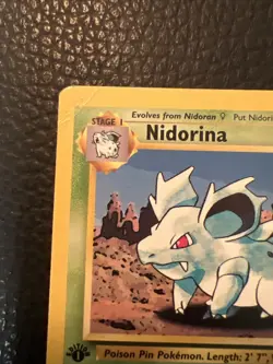 T1 Nidorina 40/64 1st edition Pokemon Jungle Set Vintage 1999 WoTC TCG - Image 3