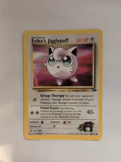 Pokemon TCG Erika's Jigglypuff Card 69/132 Gym Challenge Unlimited - Image 1
