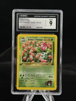 Erika’s Ivysaur #41 1st Edition Gym Challenge 2000 Pokemon CGC 9 🍃 - Image 1