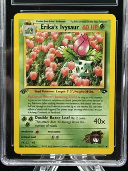 Erika’s Ivysaur #41 1st Edition Gym Challenge 2000 Pokemon CGC 9 🍃 - Image 2