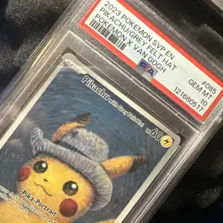 2023 POKEMON SVP POKEMON X VAN GOGH PROMO #085 PIKACHU WITH GREY FELT HAT PSA 10 - Image 2