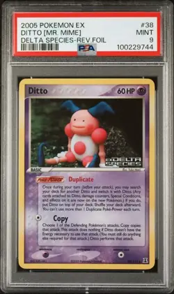 PSA 9 Ditto Reverse Holo #38/113 EX Delta Species Pokemon 2005 - Image 1