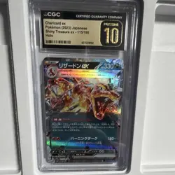 Pokemon Charizard ex 115/190 Shiny Treasure Ex Holo Japanese CGC Pristine 10 - Image 1