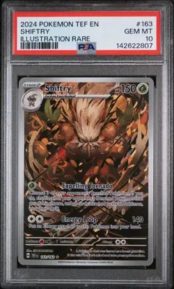 2024 POKEMON TEMPORAL FORCES #163 SHIFTRY ILLUSTRATION RARE PSA 10 - Image 1