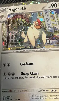 Vigoroth (161/193) Paldea Evolved - Cosmo - NM - w/swirl - ‘23 - Pokemon TCG - Image 2