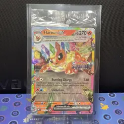 Pokemon Tcg Flareon ex Prismatic Evolutions Stamped Promo Sealed And Sleeved - Image 1