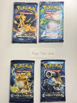Pokemon TCG XY Evolutions Booster Packs Lot of 4 Sealed Full Art Set - Image 1