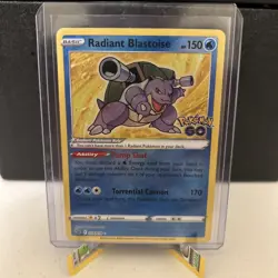 Radiant Blastoise ⭐ 018/078 Holo Radiant Rare Pokemon GO 2022 Pokemon NM 🔥 - Image 1