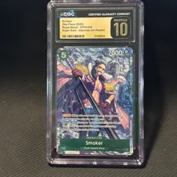 Smoker OP10-030 CGC PRISTINE 10 SR Alt Art Holo - One Piece Royal Blood EN - Image 1