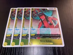 4x Nico Robin OP09-107 R Playset NM One Piece TCG - Image 1