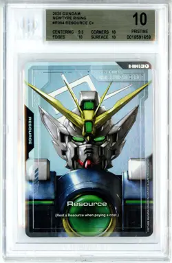 BGS Pristine 10 Gundam Card Game Resource R-004 C+ Gundam Newtype Rising 2025 - Image 1