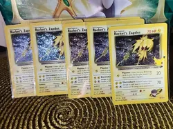 Pokemon Card Rocket's Zapdos 15/132 Celebrations HOLO lot of 9 - Image 1