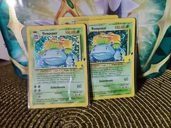 (3)Pokemon 25th Anniversary Venusaur 15/102 Celebrations Holo Rare 2 Card Lot - Image 1