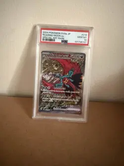 PSA 10 Roaring Moon ex SAR 218/187 sv8a Terastal Festival Japanese Pokemon Card - Image 1