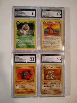 4 CGC Vintage Graded Pokemon Cards Lot 2 Holos 2 Non Holos - Image 1
