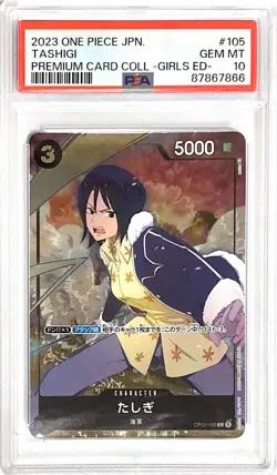 One Piece PSA 10 TASHIGI Premium Card Coll. Girls Ed OP02-105 C - 2023 JAP JPN - Image 2