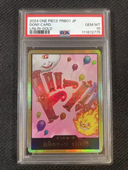 One Piece TCG PSA 10 DON!! CARD PRB01 LINLIN-GOLD - 2024 JAP JAPANESE - Image 1