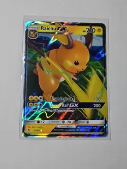 Raichu GX 20/68 Pokemon Hidden Fates Sun & Moon Ultra Rare Holo Card NM - Image 1