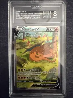 Pokemon Sword and Shield Charizard v Promo Card #SWSH260 TAG 8 - Image 1