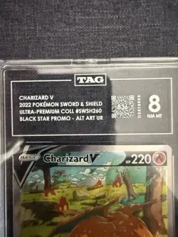 Pokemon Sword and Shield Charizard v Promo Card #SWSH260 TAG 8 - Image 2