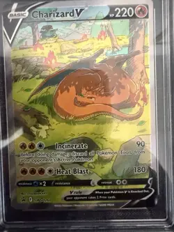 Pokemon Sword and Shield Charizard v Promo Card #SWSH260 TAG 8 - Image 3