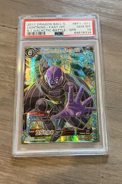 Dragon Ball Super Card Game LIGHTNING-FAST HIT BT1-011 SPR PSA 10 Gem Mint - Image 1