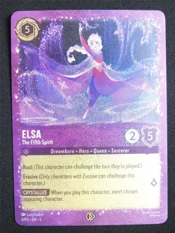 Elsa The Fifth Spirit 6/P3 Foil - Lorcana Card #14A - Image 1