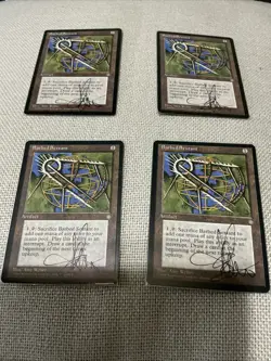 Mtg Barbed Sextant X4 From Ice Age Signed By Artist Amy Weber - Image 1