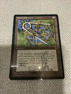 Mtg Barbed Sextant X4 From Ice Age Signed By Artist Amy Weber - Image 4