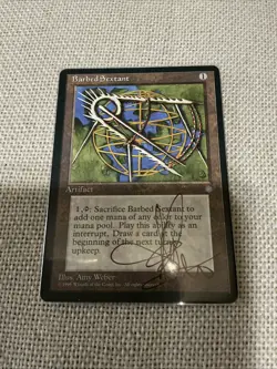 Mtg Barbed Sextant X4 From Ice Age Signed By Artist Amy Weber - Image 5